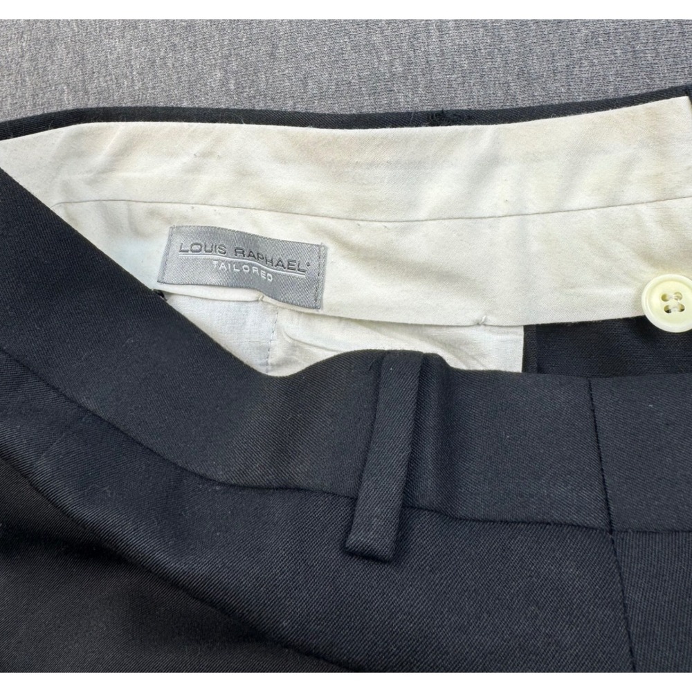 Louis‎ Raphael Tailored Men's Dress Pants 38x34 Pleated Black Career